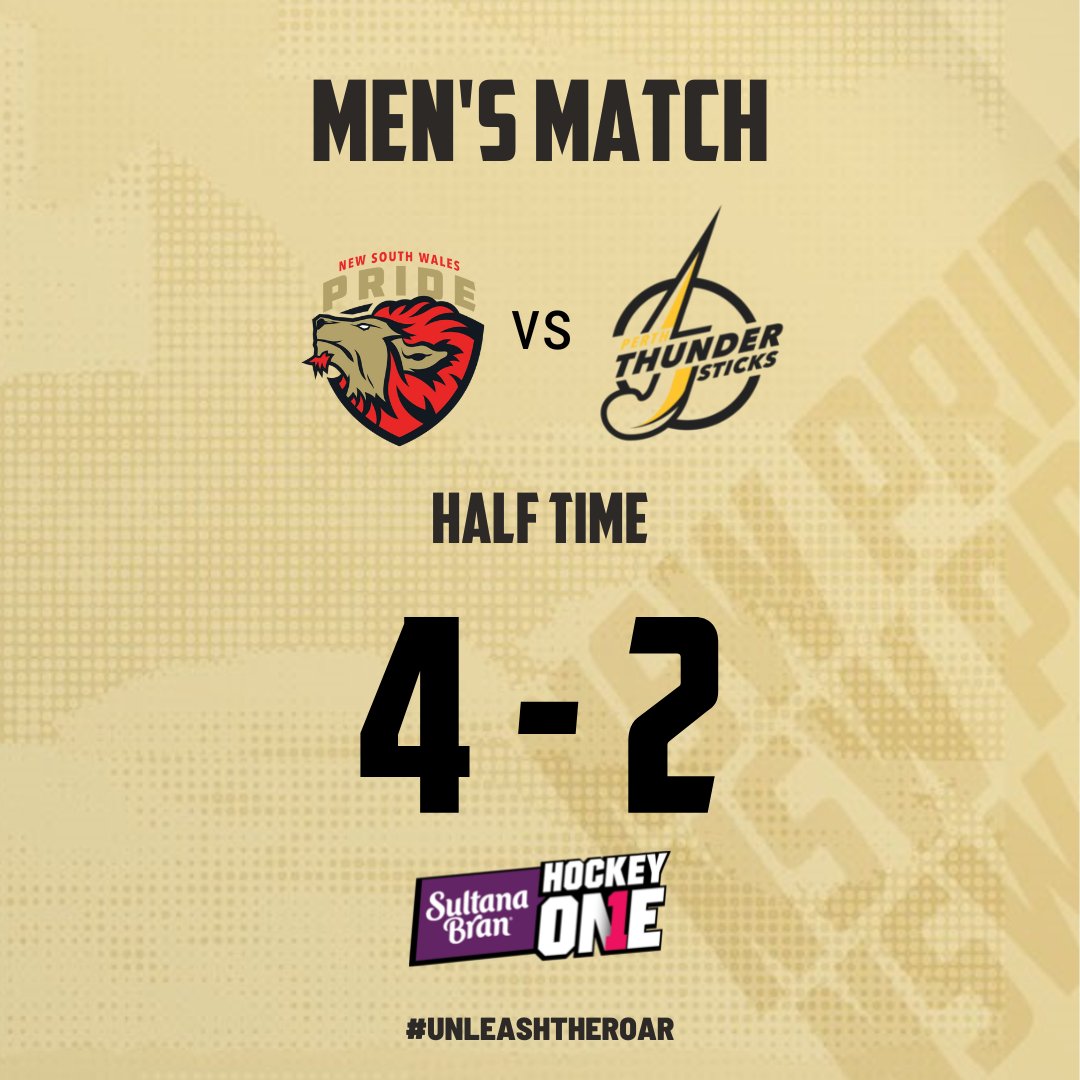 At half time NSW Pride have the lead by 2 points against <a href="/ThundersticksH1/">PerthThundersticks</a> in this close contest! 

<a href="/H1League/">Hockey One</a> 
#unleashtheroar
#hockeyone