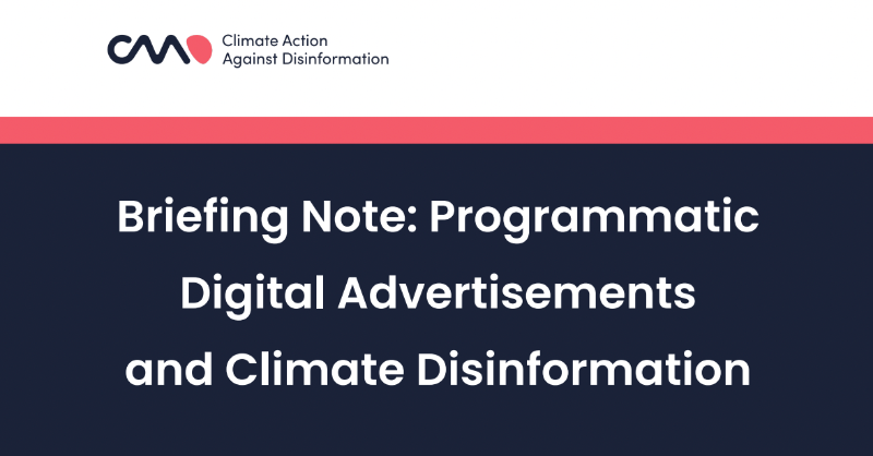 BackchannelNews's tweet photo. New study from @caadcoalition, @DeweySquare and @foe_us found that major advertising and media platforms are actively funding and profiting from #climate disinformation in the US. 

Read more here ⬇️