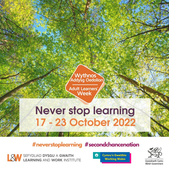 JennyRathbone's tweet photo. It's #AdultLearnersWeek

Why not explore the FREE learning opportunities available through @LearnWorkCymru 💡

🔗https://t.co/MqNTbiqyLA

#NeverStopLearning #SecondChanceNation https://t.co/fWrzOjcT4o