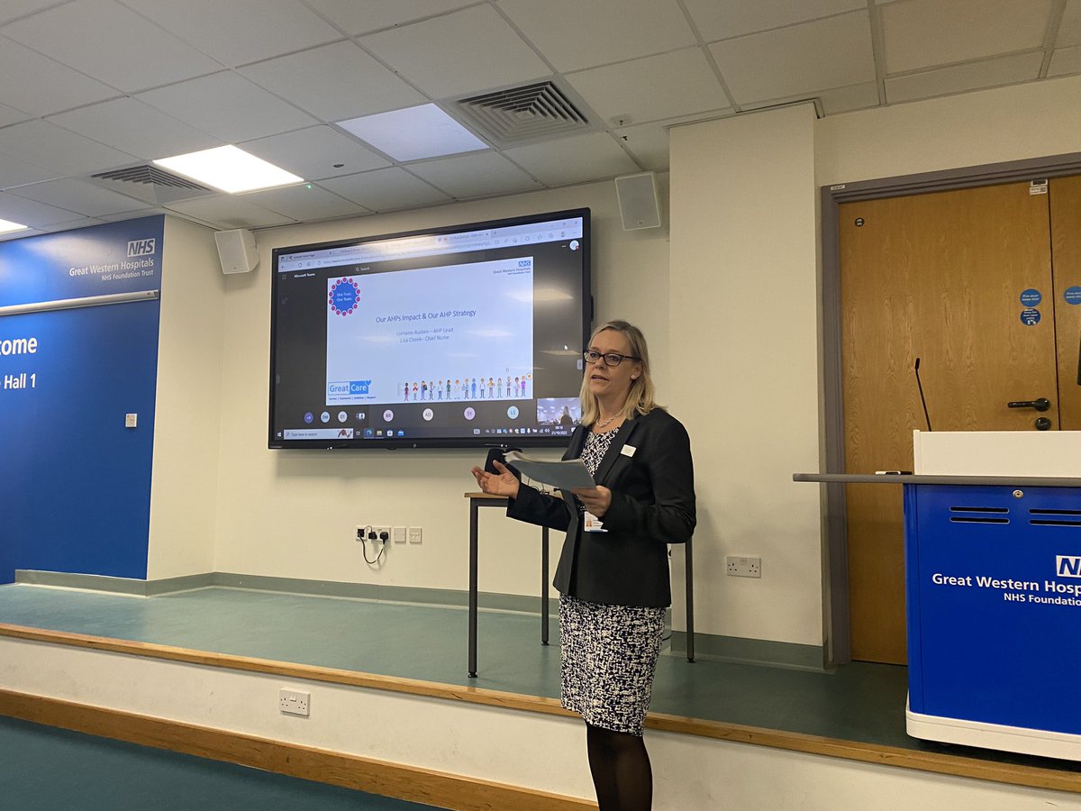 Fantastic to hear @CheeksterLisa launching the #AHPDay @GWH_NHS well done @SLovett81 @Alex2harrington for all the hard work An AHP Strategy to be launched #AHPsDeliver 💙🙌