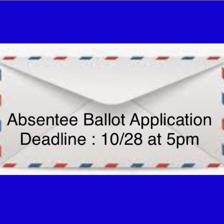 RevUpVA's tweet photo. The deadline to complete your absentee ballot app is 10/28 at 5pm!

submit your application online or look up where your registrar’s office is located if you plan to submit the app in person  https://t.co/uZ80Gy0UVH

#disabilityvoting #revupva #disabilityrights https://t.co/BO9B42Ed8K