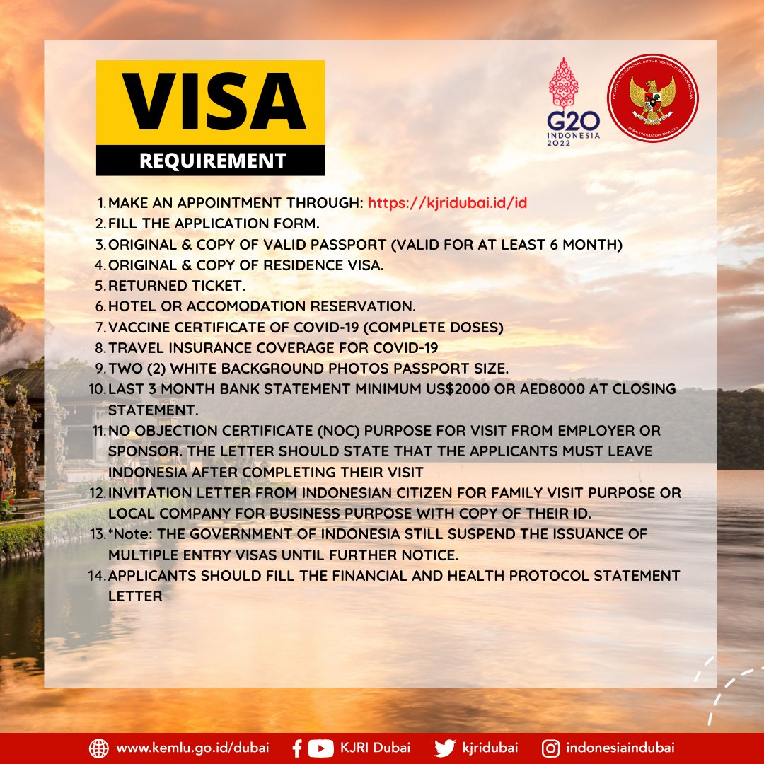 kjridubai's tweet photo. Hi Everybody !🤗
Now you can process your #visa application from Indonesian Consulate in #Dubai . Previously #visapplication was done online during pandemic, but now #uaeresidents can apply #entryvisa to the Consulate.
#emirati citizen can come to Indonesia using #visaonarrival https://t.co/k9fp230iQO