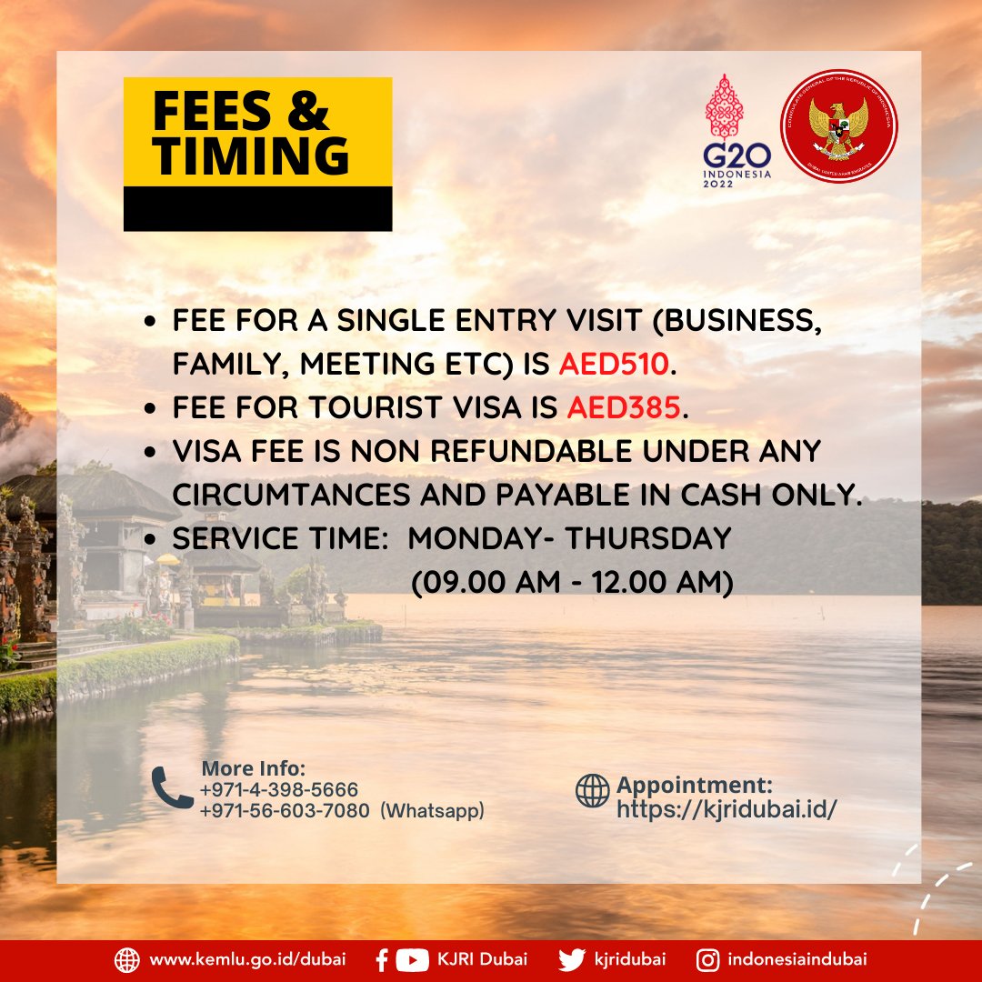 kjridubai's tweet photo. Hi Everybody !🤗
Now you can process your #visa application from Indonesian Consulate in #Dubai . Previously #visapplication was done online during pandemic, but now #uaeresidents can apply #entryvisa to the Consulate.
#emirati citizen can come to Indonesia using #visaonarrival https://t.co/k9fp230iQO