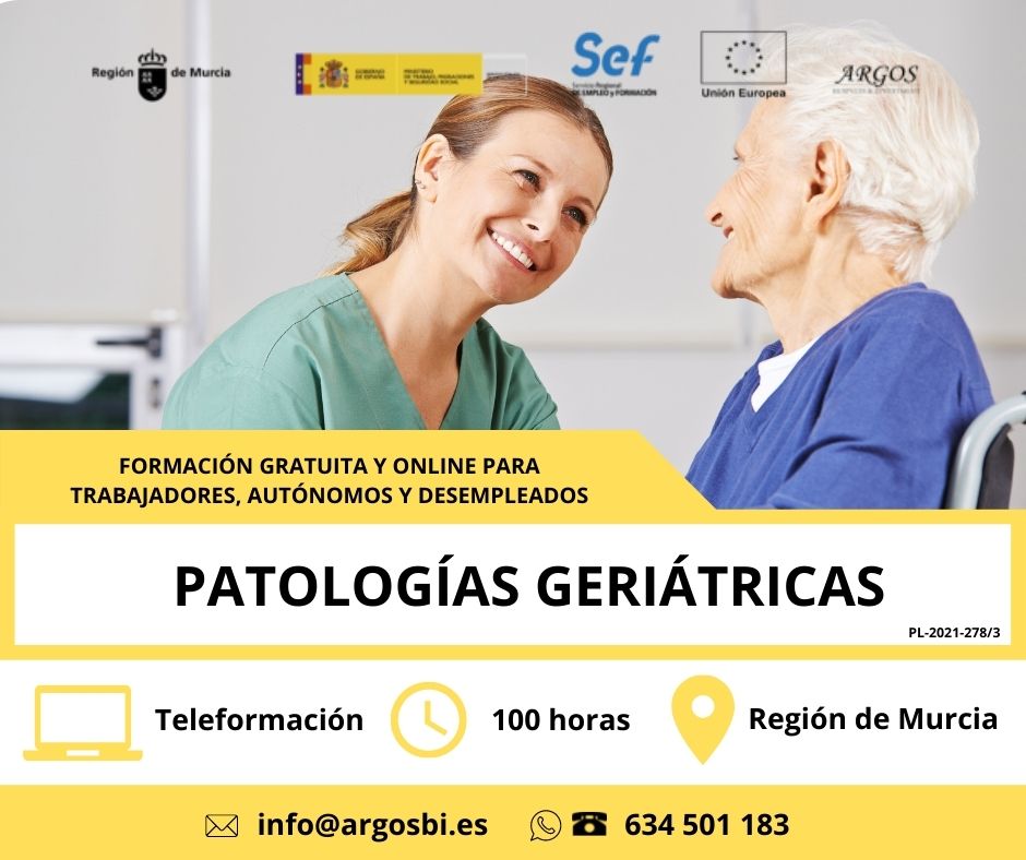 ArgosBi's tweet image. Comenzamos con nuestro curso de "patologías geriátricas" en teleformación el próximo 28 de octubre. Pide más info - 634 501 183