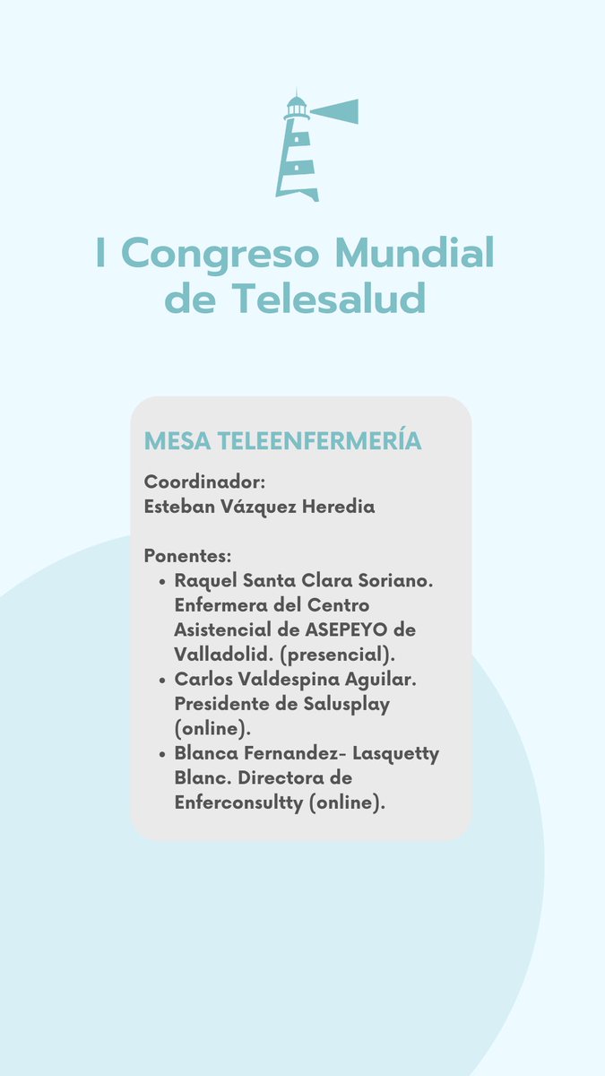#congresotelesalud 🔴 en vivo:

▪️Mesa redonda de Teleenfermería.