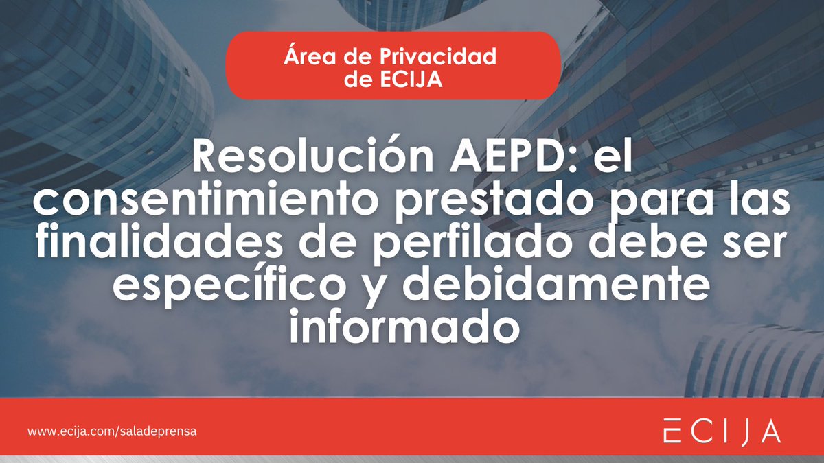 ECIJA's tweet photo. 🚨 Novedades en materia de privacidad: analizamos la última resolución de la @AEPD_es que conlleva una sanción de 3 millones de euros a una entidad financiera por infracción del #RGPD 👇 https://t.co/6QTR9arfdl https://t.co/I8VlvLOVbk