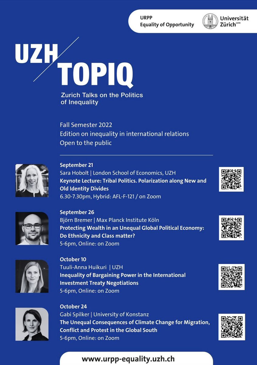 Final talk of our TOPIQ series by Gabi Spilker on Monday. All information below.