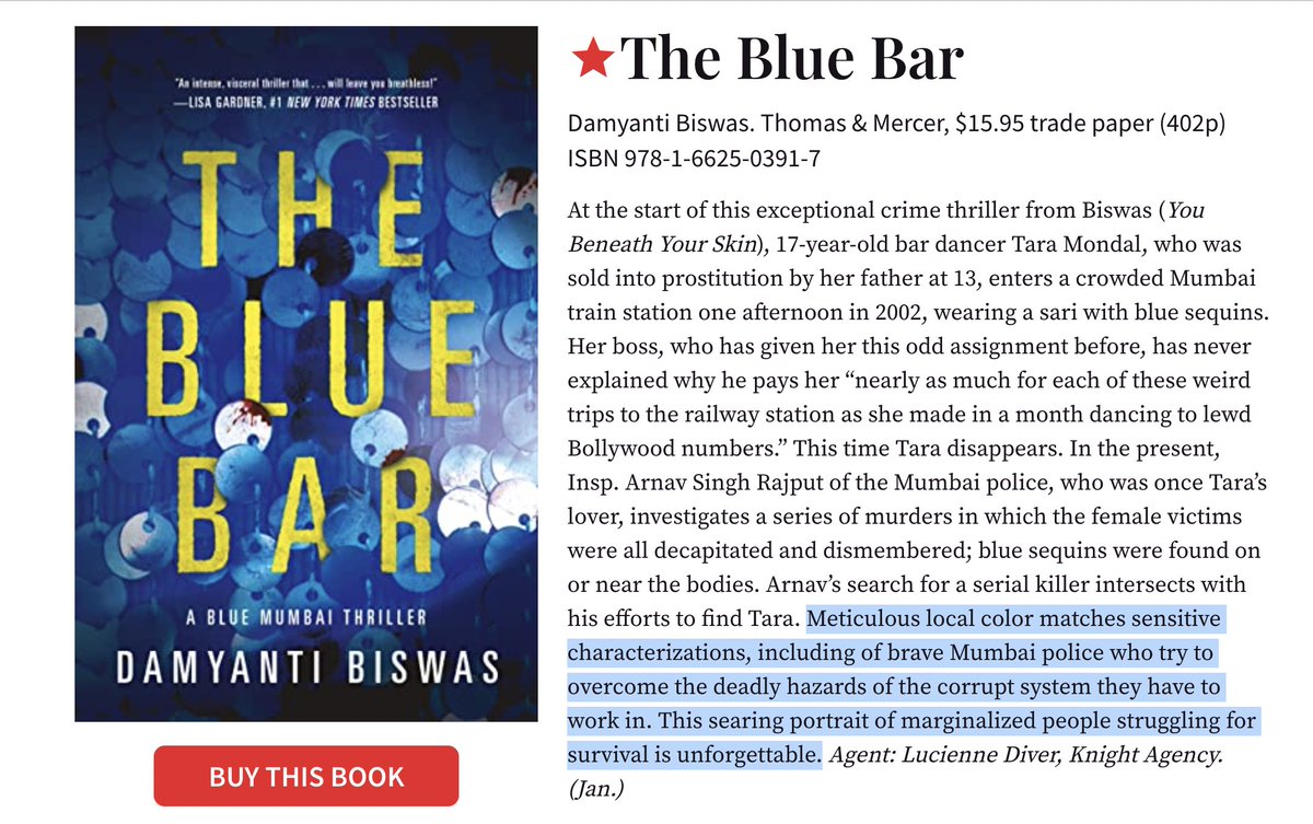So. I'm told a Publisher's Weekly Starred Review is kind of a big deal. #BlueBarBook now has one.😭😮

Yesterday I had a terrible #writing evening, tore up a scene, cried myself to sleep, and today I have this magical 🌟. 

1/2

The #WritingLife is a true roller-coaster: TLDR=>