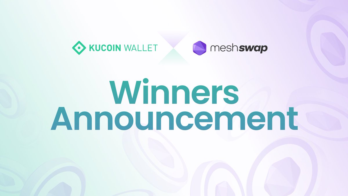 📢Meshswap News x @KuWallet All the events held with Kucoin Wallet ended successfully🥳 Thanks to everyone who participated in the events💜 The Reward will be distributed between 10.24 ~ 10.28💪 #poweredbyPolygon Event Winners List👇 docs.google.com/spreadsheets/d…