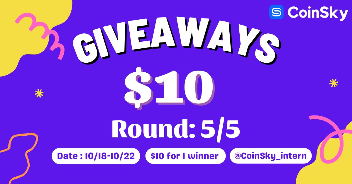 CoinSky_intern's tweet photo. 🎁Raffle Week🎁 5-Day Raffle (5/5)
💰︎$10 x 1 Winner | 24 Hours⏰
👇To enter:
1️⃣ Follow @CoinSky_intern & @CoinSkyofficial🔔
2️⃣ LIKE❤️➕RT♻️
#Airdrops #Giveaway #Aptos #sui #NFTGiveaways #NFT #Cryptos #raffleweek $BTC $ETH $APT https://t.co/AsKfptjfpR