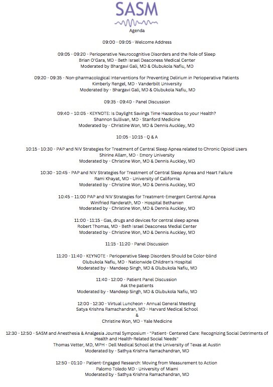 SASM_HQ's tweet photo. Today is day 1 of #SASM22! There is still time to register - we begin at 9am EST (8am CT/9am ET). See the schedule below and register here. https://t.co/odcMovLSF9
#sleephealth #sleeppeeps https://t.co/WukRi5zBGb