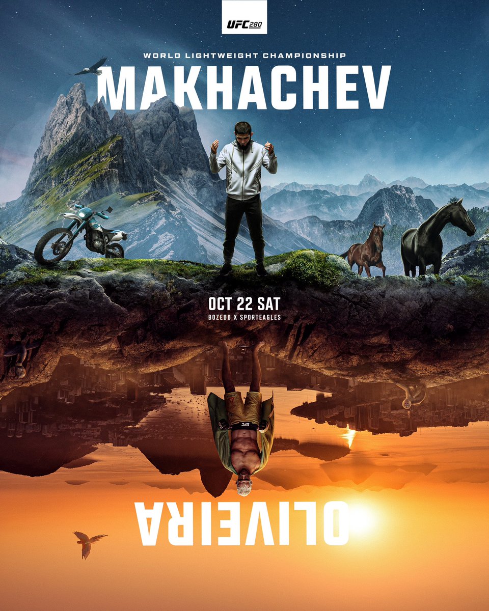 WeAreSocialDR's tweet photo. 𝗙𝗔𝗧𝗛𝗘𝗥’𝗦 𝗣𝗟𝗔𝗡☝️#UFC280

The SOCIALDR team is all behind Islam Makhachev ahead of his UFC Lightweight title clash with Charles Oliveira tomorrow night! 

Check out this incredible artwork from our in-house design team, Bozedd &amp; SportEagles 🎨 

Let’s go @MAKHACHEVMMA 🔥 https://t.co/4kCbud6Sg3