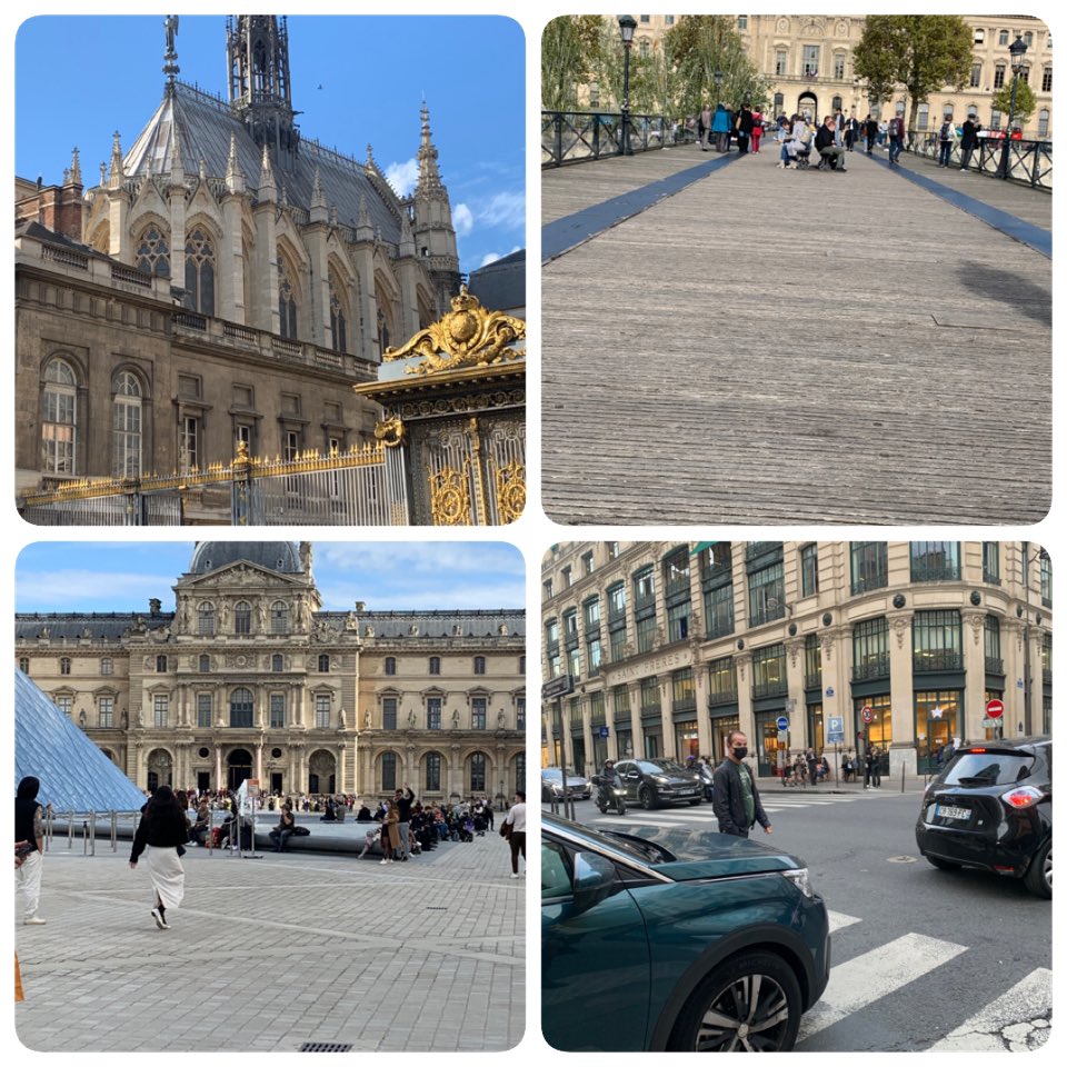 Yağmurlu Paris’ten herkese günaydın🙋‍♀️ Dün güzel bir hava vardı. Louvre müzesi, sanatçılar köprüsü, Notre Dame Katedrali vs.