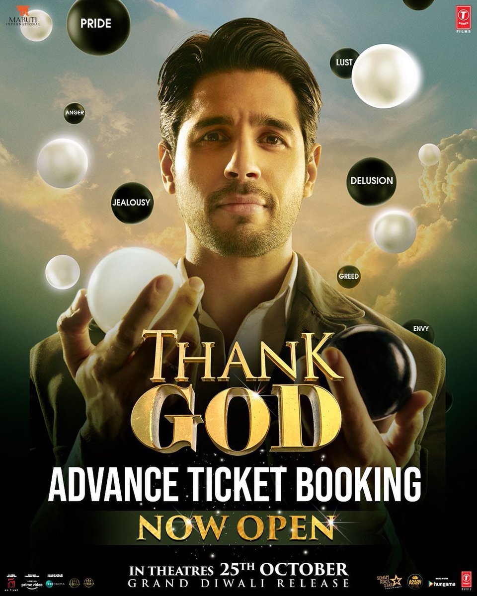 HiFiDigi's tweet photo. ThankGod, advance ticket bookings for the game of life are now open! 😇 
This Diwali with #ThankGod
In cinemas on 25th October.

@ajaydevgn @Rakulpreet #IndraKumar @SidMalhotra

#ThankGod #Film #Movie #LifeOfGame #SiddharthMalhotra #RakulPreet #AjayDevgn #FilmComingSoon #HifiDigi https://t.co/f7AoKqCdiV