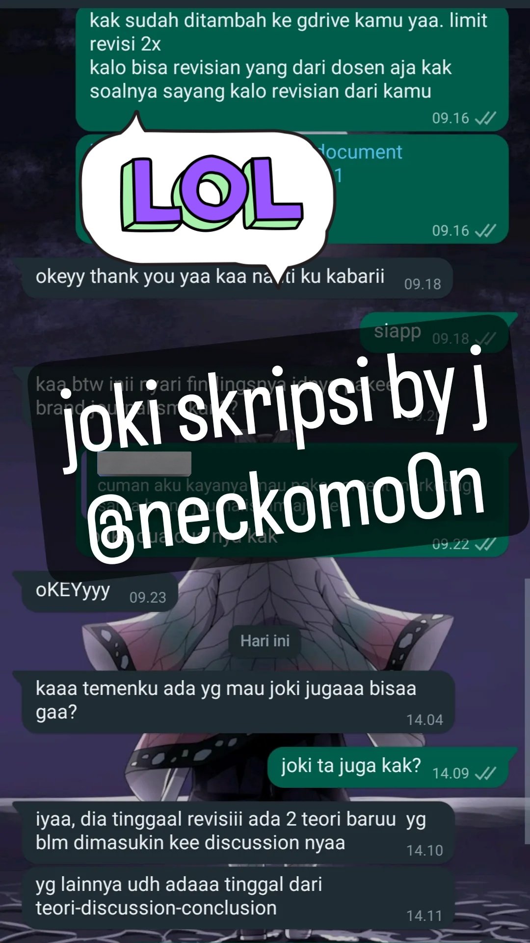 Joki tugas by J | Open joki skripsi sampe ACC on Twitter: 