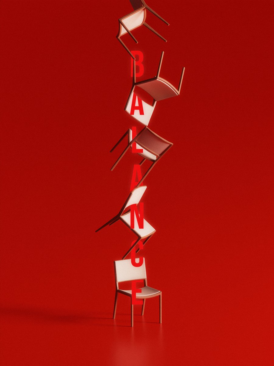 JerebMarcel's tweet photo. "BALANCE" poster - #Blender3d + #photoshop https://t.co/XWizEfmahc