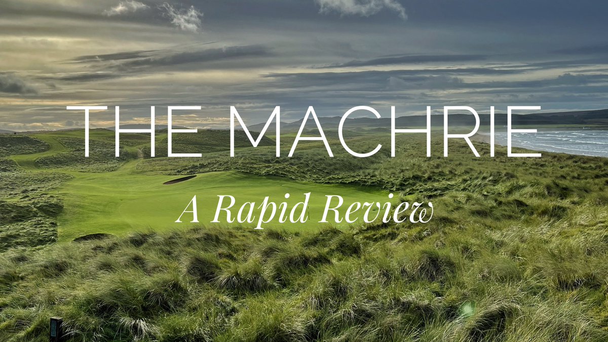 joemmcdonne11's tweet photo. The Machrie makes great use of varied and interesting terrain. Major credit to the shaping team – it’s hard to tell what’s manufactured versus natural, and what remains from the previous layout. It was fun to glance towards the land left of the second hole, (1/6) https://t.co/EGSWipVheG