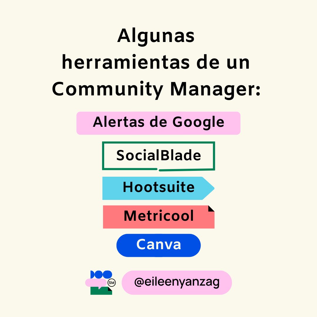 🛠Algunas herramientas de un Community Manager⬇︎

👉 <a href="/GoogleAlerts/">Google Alerts</a> <a href="/SocialBlade/">Social Blade</a> <a href="/HootsuiteES/">Hootsuite en Español</a> <a href="/Metricool_es/">Metricool ES</a> 

#CommunityManager #MarketingDigital #HerramientasDeMarketingDigital #Eileenyanzag