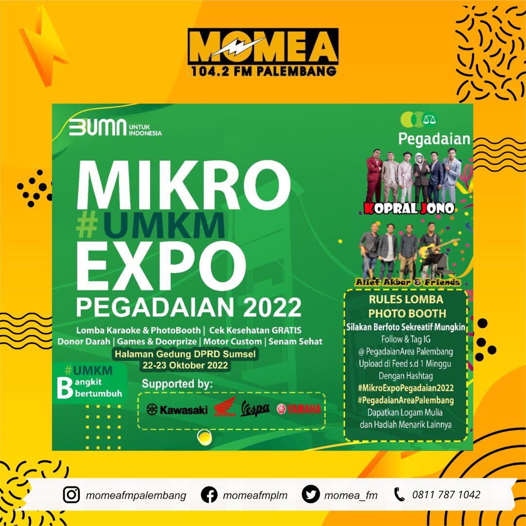momea_fm's tweet photo. Halo.. kawulamuda... 

Ayoo... Kunjungi Mikro Expo Pegadaian 2022 !!

🔰Sabtu &amp; Minggu, 22 &amp; 23 Oktober 2022
⌚Pukul 08.00 WIB s.d 21.00 WIB
🏢 Halaman DPRD Palembang

#momeafmpalembang #momea #MomeaFM #momearadio #pegadaian #pegadaianpalembang https://t.co/0YJDNRUNJm