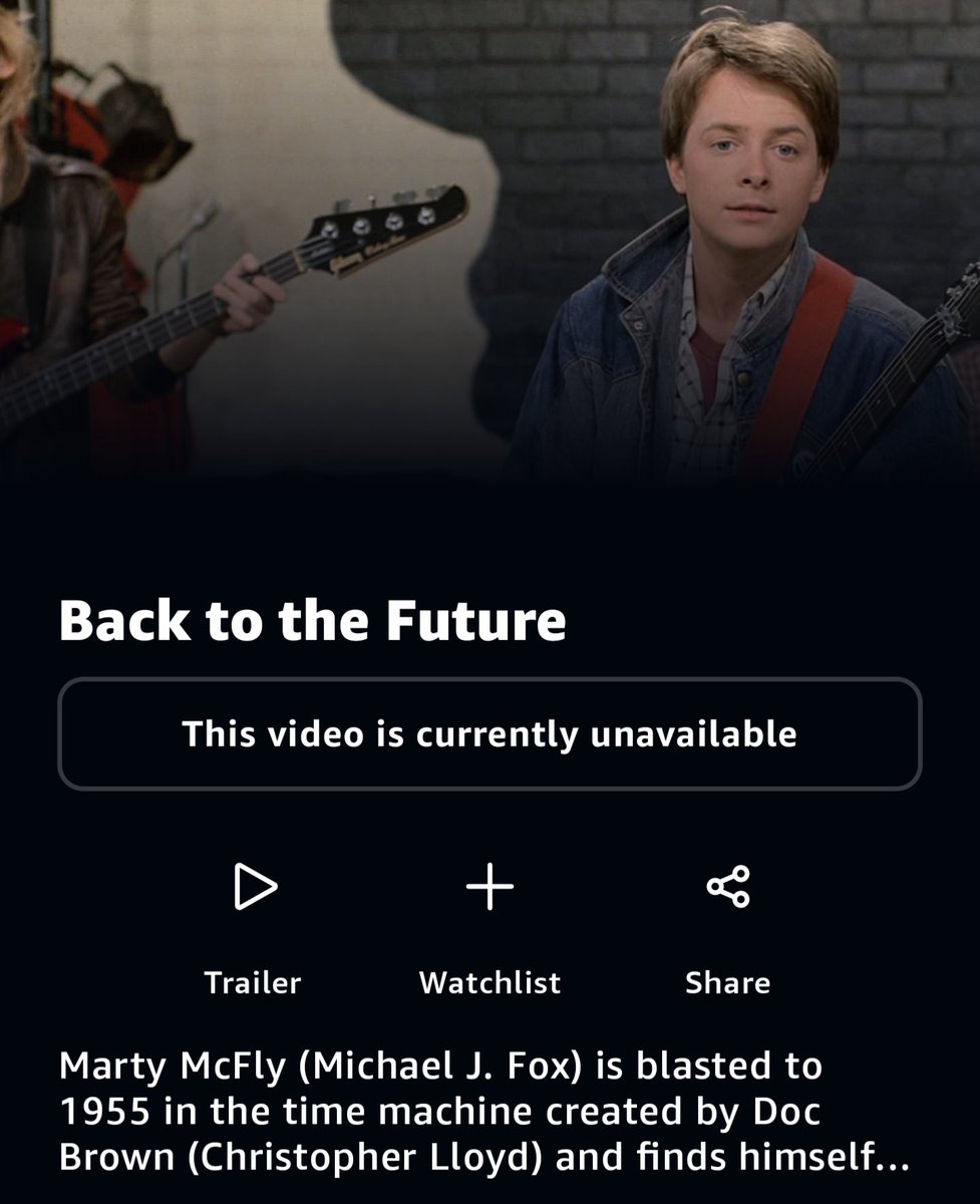 Happy #BackToTheFuture Day. <a href="/PrimeVideo/">Prime Video</a> absolutely not interested in it though.