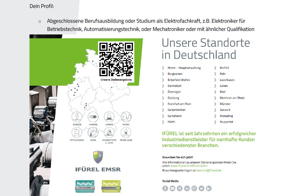IFÜREL EMSR-Technik (@ifuerel) on Twitter photo Arbeit gibt es genug! #IFÜREL sucht #Mitarbeiter:innen auf allen Ebenen des Unternehmens!
Bewirb dich jetzt!📬
In unserem #Karriereportal findest du alle unsere aktuellen Stellen: Dafür einfach ifuerel.de/offenestellen besuchen.
#Bewerbungsunterlagen an karriere@ifuerel.de Arbeit gibt es genug! #IFÜREL sucht #Mitarbeiter:innen auf allen Ebenen des Unternehmens!
Bewirb dich jetzt!📬
In unserem #Karriereportal findest du alle unsere aktuellen Stellen: Dafür einfach ifuerel.de/offenestellen besuchen.
#Bewerbungsunterlagen an karriere@ifuerel.de
