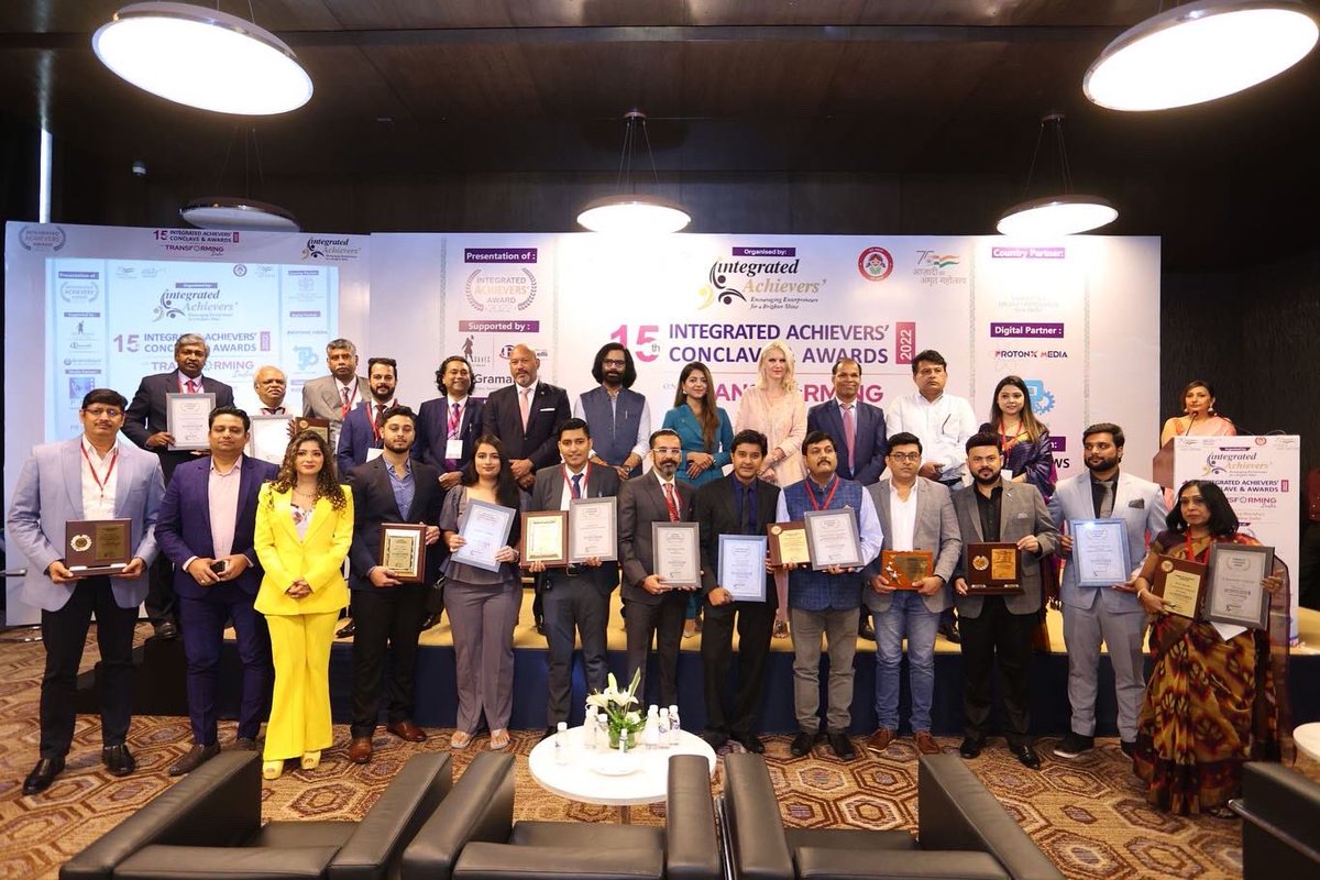 IntegratedAchi1's tweet photo. Our efforts bore fruit with the successful hosting of our 15th Integrated Achievers' Conclave & Awards on Transforming India 2022 on 20th October 2022.
#IntegratedAchievers | #JaiHind I #JaiBharat https://t.co/xvRnM1O52d