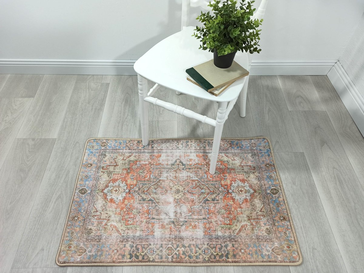 fameliving's tweet photo. Excited to share the latest addition to my #etsy shop: 2x3 Persian Rug, Terracotta Vintage Blue Entryway Bedside Door Floor Mat Safe Non slip Bath Bathroom Kitchen Doormat Bohemian Decor Rugs https://t.co/vl7SVriB7H #orange #rectangle #entryway #bohemianeclectic #area https://t.co/5MorcVs1RB