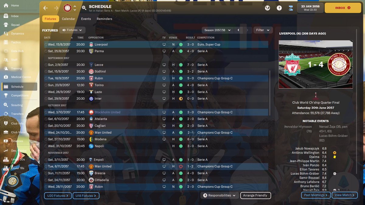 CharooFM's tweet photo. After 20 game we are still first place!
New π our x33π
@FootballManager #FM22 #footballmanager #Footballmanager22 https://t.co/Rf4XgXdzJM