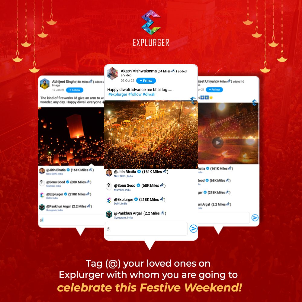 explurger's tweet photo. This Diwali, take your loved ones on a festive getaway🚗
Tag your loved ones 📱  in the comments section who you would like to have a festive ✨ weekend Explurge-in with!

#Explurger #DiwaliCelebrations #FestiveExplurgeins #festiveseason #tagyourfriends #tagyourfamily https://t.co/8LgvucvM2l