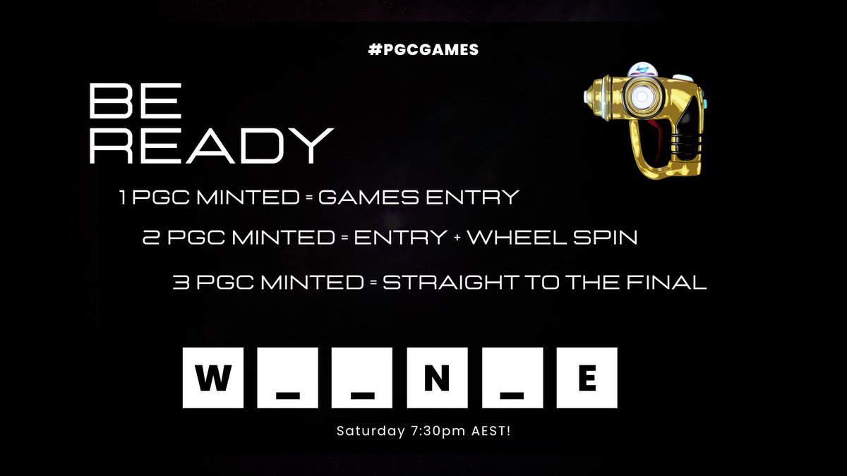 Let the games BEGIN! 

Tomorrow 7:30PM AEST! If you have been apart of these games before..... You know what to expect 😉

#nftgames #NFTGiveaway #NFTCommuntiy