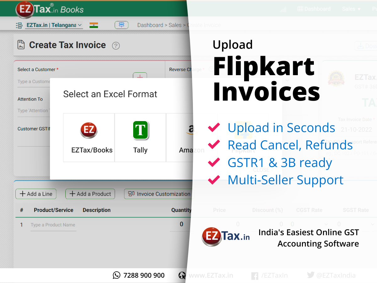 EZTaxIndia's tweet photo. Flipkart Invoices ❓
GST Filing made easy as upload a file.
https://t.co/jnm5vI5aGd
#extax #GSTR3B #duedate #flipkart #eCommerce https://t.co/pw0Y40BHLs