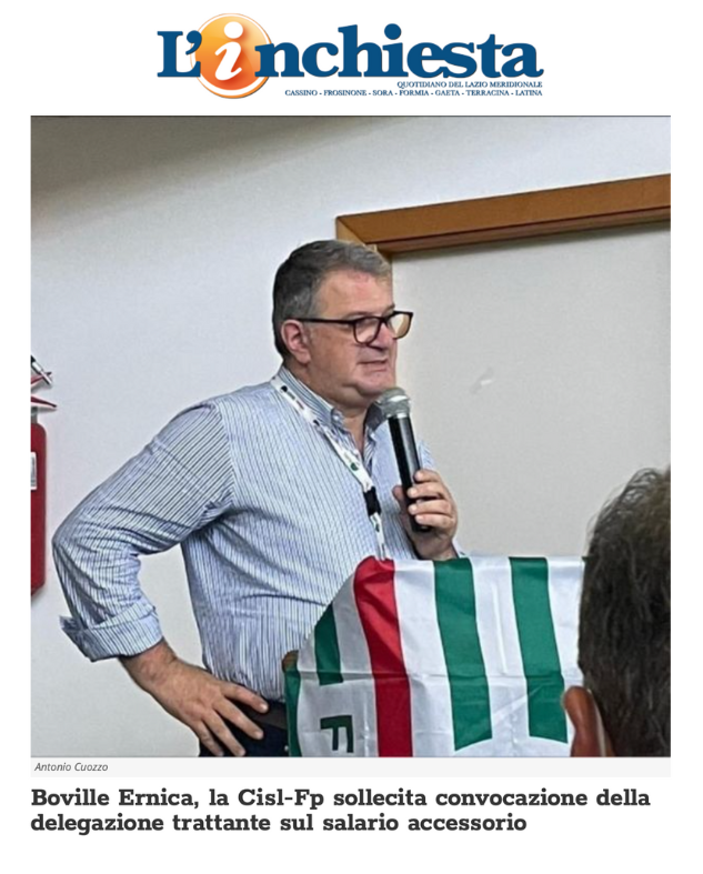 CislFpFrosinone's tweet photo. 🗞 🟢 #BovilleErnica, la @CislFpFrosinone sollecita il Comune per #salario accessorio, progetto #PoliziaLocale e #progressioni economiche: "Ritardo del tutto inaccettabile"
➡Leggi l’articolo su @Linchiesta_news: https://t.co/zfm3kuvIaN
#Ilmiolavorovale https://t.co/lcn1gq2uL9