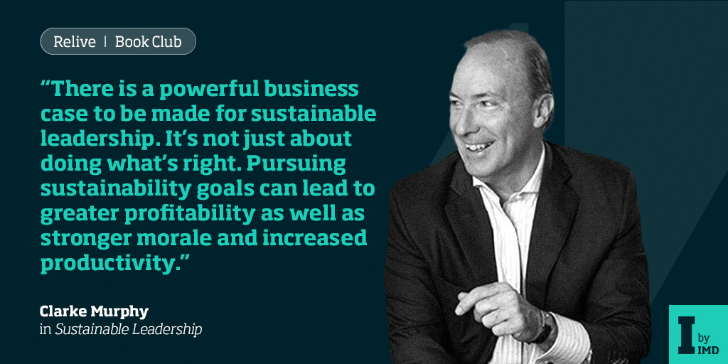 The next generation of business leaders holds the key to faster progress on sustainability; leadership expert Clarke Murphy told an IMD Book Club webinar with Professor Salvatore Cantale. Read more and watch the Relive: bit.ly/3z1WoVI #IMDImpact #IbyIMD