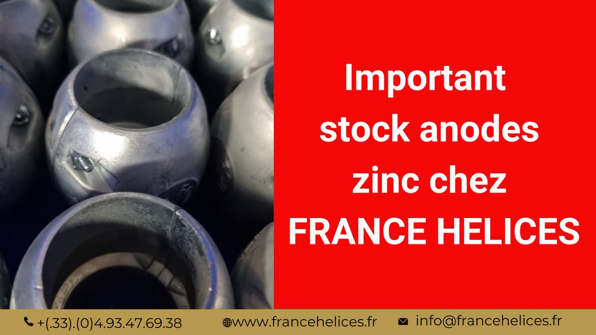 francehelices's tweet photo. Important stock anodes zinc chez @francehelices  https://t.co/NDte9YJzU0
#noixarbre #noixarbres #anodezinc #anodeszinc #anodelignedarbre #anodearbrehélice  #anodezincarbrehélice #arbrehélice #francehélices #spécialistepropulsion #magasinnautique #magasinpropulsion #propulsion https://t.co/hyqSMXcbEc