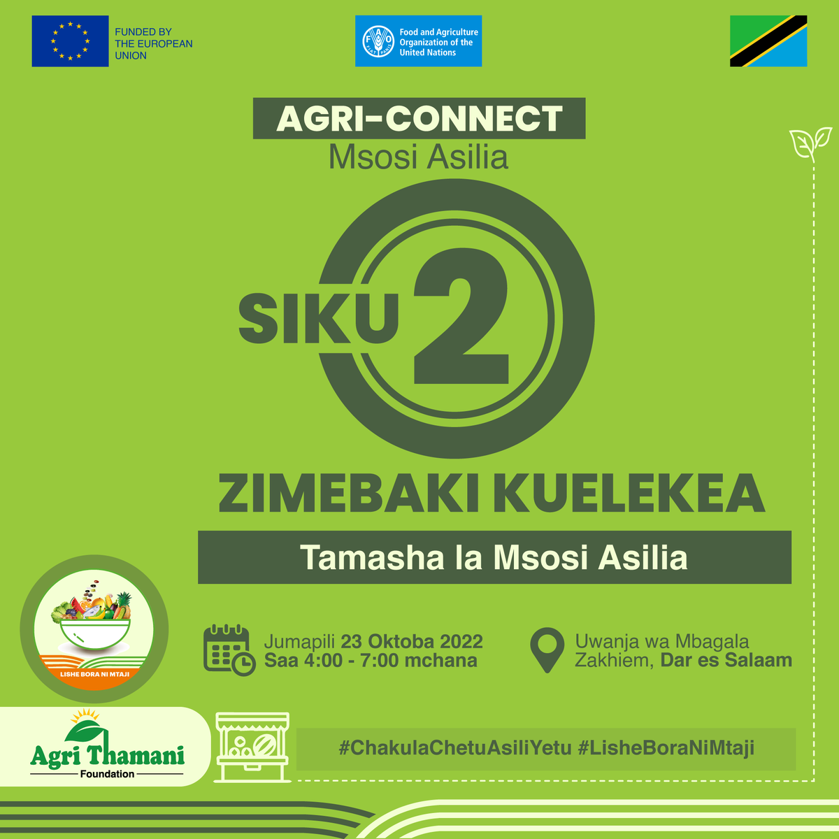 VwalaViola's tweet photo. Tamasha Jumapili hii la Msosi Asilia , yaani hapa utaonja ,utakula na kujua nutritional value ya vyakula . Usikose pale Zakhiem Cc @EUinTZ @FAOTanzania https://t.co/HFCJ7k4vnv