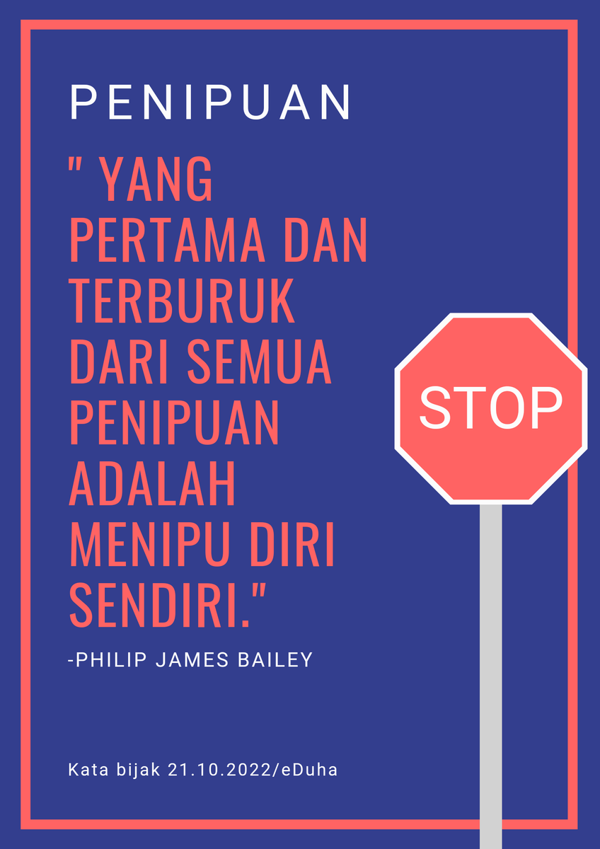 e_duha's tweet photo. #KataBijak

#21Oktober2022

#Penipuan

#JujurPadaDiriSendiri https://t.co/y7saMoVI6r