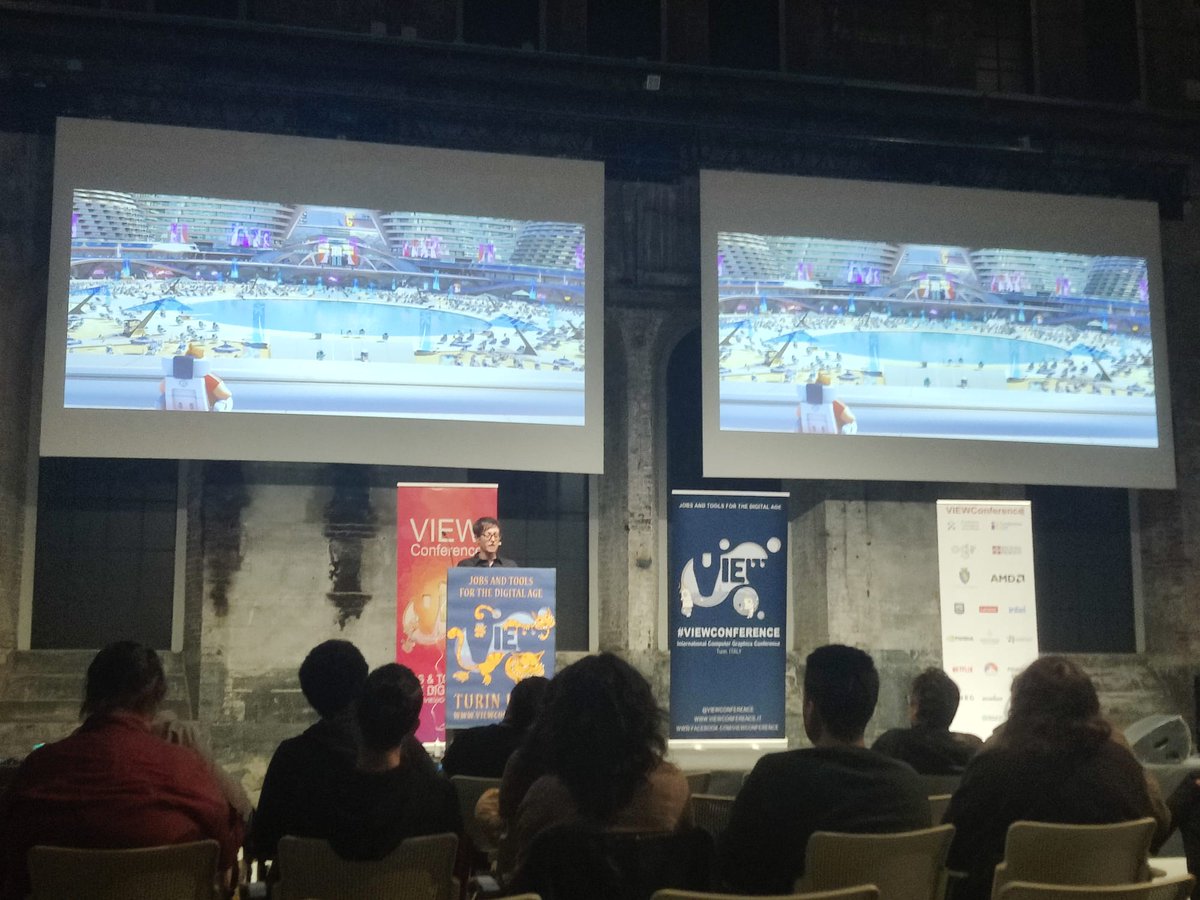 ericachiesa's tweet photo. It's @dafeinberg's turn here in Binario 3 at @OgrTorino for @ViewConference! She's #VFX supervisor at @Pixar #animation, so big professionist to learn from on How to Craft Unique Worlds by colors, shapes and spaces🔦 https://t.co/7ZyLzZA2Qr