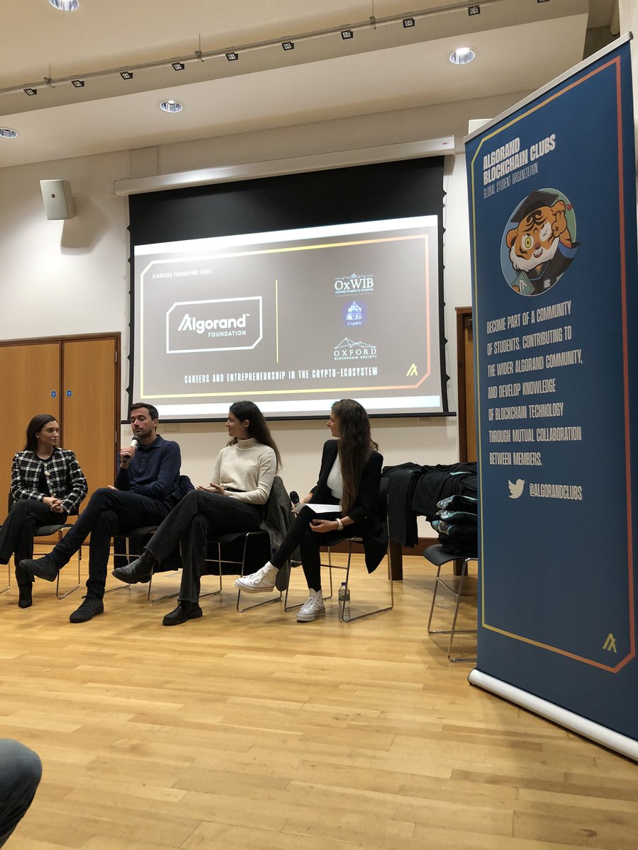 doroungerlee's tweet photo. Awesome evening yesterday at @UniofOxford with our crypto careers panel, including @andreabonac, @theIWSC, @MichelaSilvestr and @ElenaVicario1 👏🏼 https://t.co/TLfbB94aM2