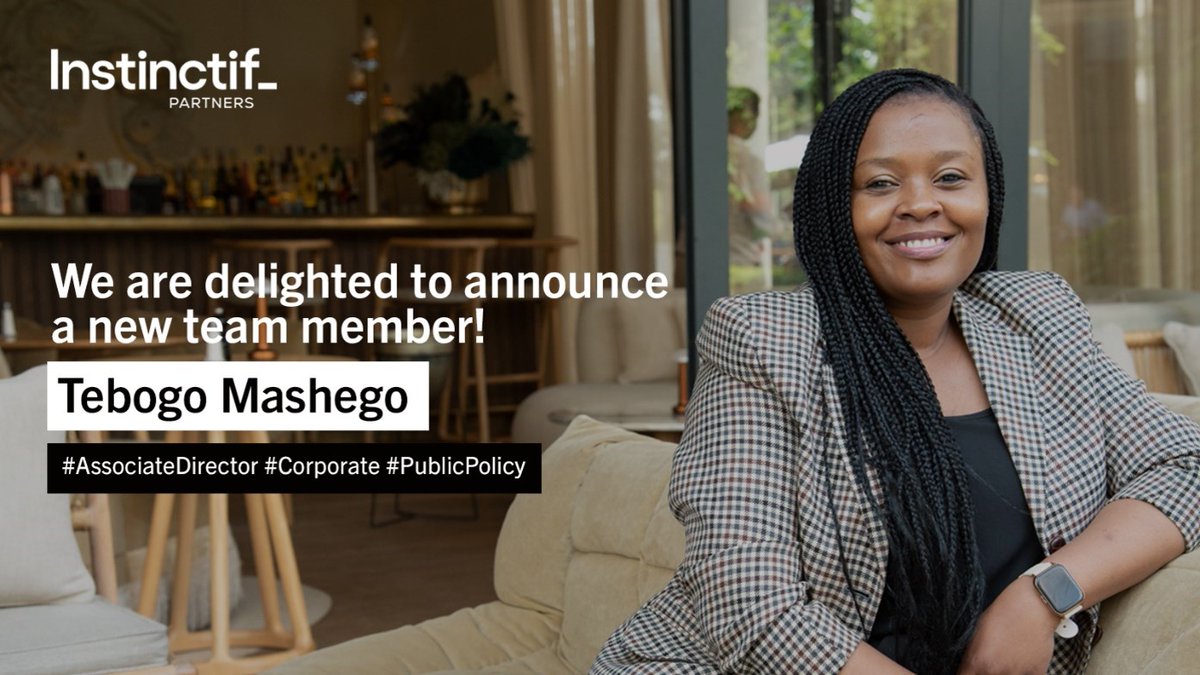 InstinctifSSA's tweet photo. We’re delighted to announce a new team member! 

@TebbyGo joins our #Corporate &amp; #PublicPolicy practice as #AssociateDirector. She’s been in the #communications field for 10 years. Her strategic skills will strengthen the existing skills in the Advisory team. Welcome aboard, T! https://t.co/WDN6QqL1Gg