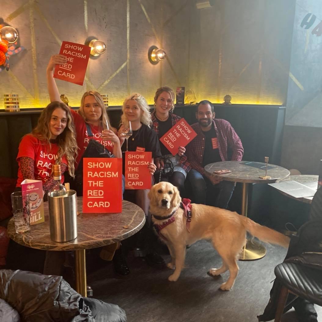 on_the_podium's tweet photo. Today marks the annual #WRD22 to support #ShowRacismTheRedCard. We are proud to support the charity as a team and as individuals. ❤️ https://t.co/0bg1JlTxgn