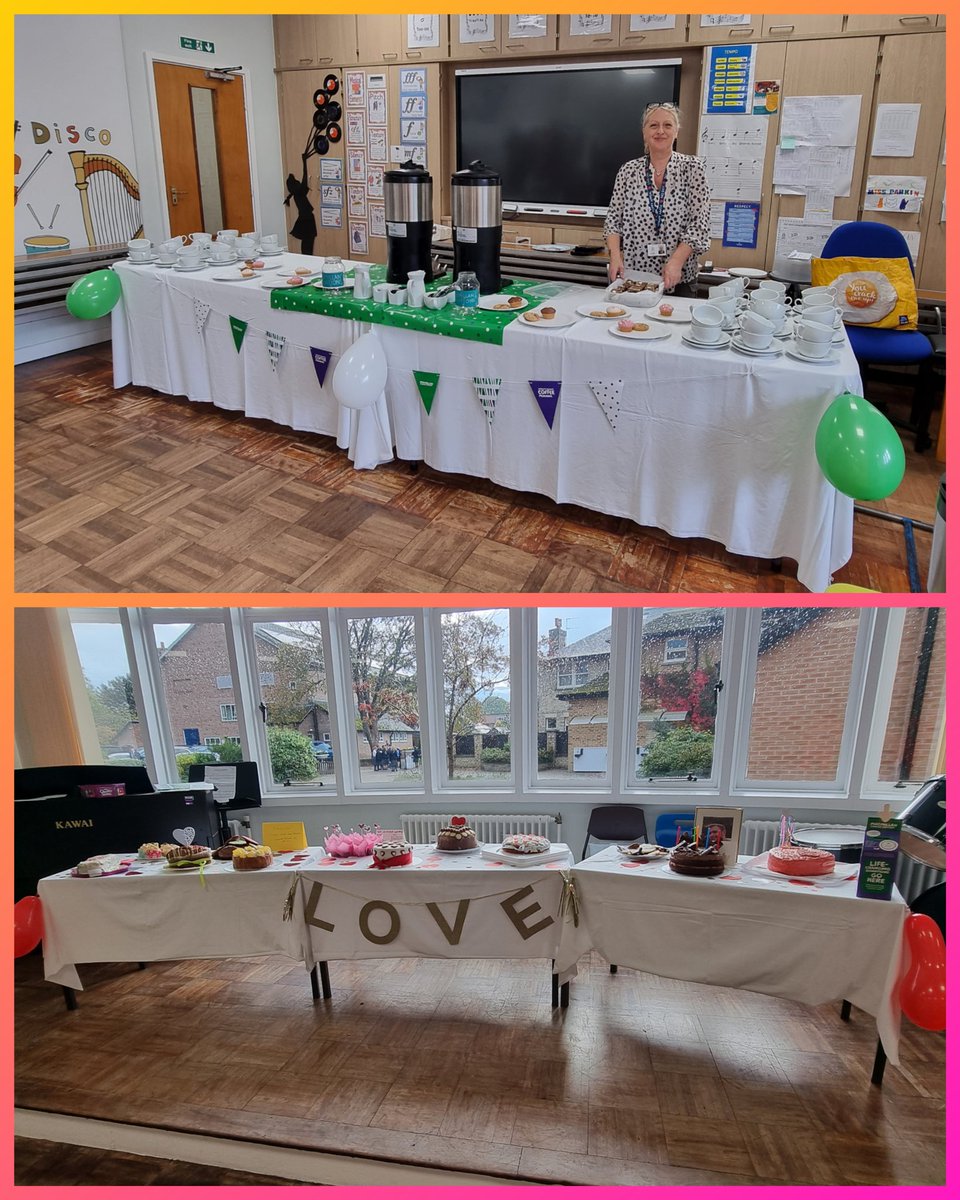 A lot happening in <a href="/CharityPockPrep/">Charity Pock School</a> this morning! Our annual <a href="/macmillancancer/">Macmillan Cancer Support</a> Coffee Morning, Staff Bake Off &amp; clothes sale! Come and join us 😊 #community #helpingothers #teamwork 🧡