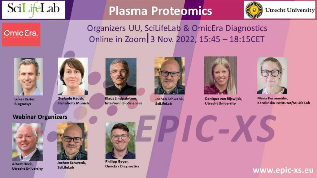 #SaveTheDate❗️ 🆓online @epic_xs #webinar on #PlasmaProteomics 🗓️WHEN: 3/11, 15:45–18:15 HOSTED BY: A. Heck, J. Schwenk (@scilifelab), Philipp Geyer (@Omic_Era) 🎤SPEAKERS: L. Reitner, S. Hauck, K. Lindpaintner, J. Schwenk, D. van Rijswijck, M. Pernemalm 👉hecklab.com/epic-xs-webina…