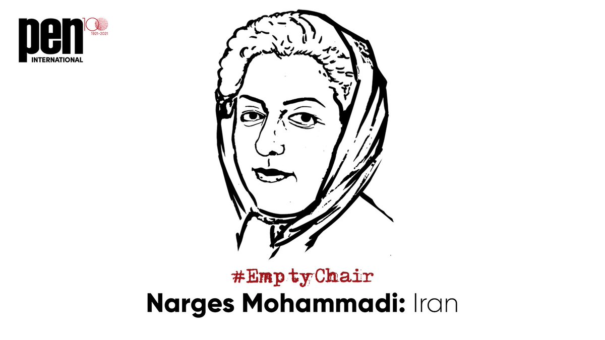 Writer and #pencongress’s #emptychair #NargesMohammadi has been subjected to psychological torture while imprisoned in #Iran. PEN International calls on the Iranian authorities to immediately release her and to drop all charges against her. #powerofwords pen-international.org/news/iran-pen-…
