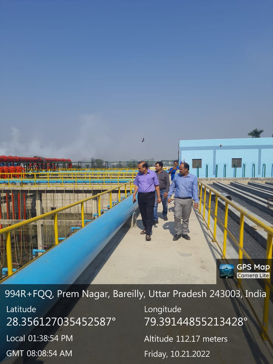 nigam_jalBlyEM's tweet photo. Site Inspection by SE  S k Sharma sir at Under construction 35 MLD STP Bareilly sanction under Amrut program https://t.co/6x8oPD4x4A