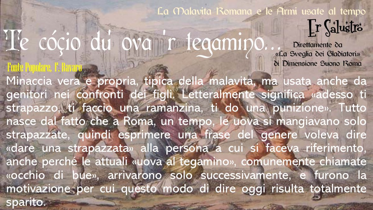 poggiamorella60's tweet photo. 'n amico me fa "Ahò, mi' nonna m''o diçeva sempre..." Da minaccia malavitosa a forma educativa ne li confronti de li pischelli, e vvoi cell'avete mai avuto quarcheduno che v'ha minacciato a sto modo?
#uova #tegamino #minaccia #pischello #romanesco #dimensionesuonoroma #ersalustro https://t.co/GWmIGMR7Xo