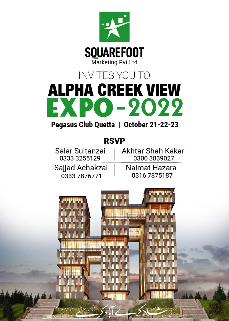 AlphaCreekView's tweet photo. See you all today for #AplhaCreekExpo featuring most reliable residential project of Islamabad, located at Bahria Town. 

"Own a floor, not just an apartment" https://t.co/fEos8JvA3W