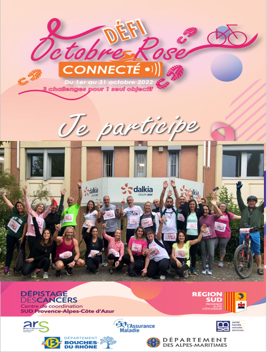 SandrineTrogno's tweet photo. Défi « connecté » relevé pour @Dalkia région Méditerranée ! 
Plus d’une trentaine de collaborateurs s’étaient réunis à Vitrolles et à Nice pour participer à la course connectée #octobrerose.
Un seul objectif faire un maximum de kilomètres pour le dépistage du #cancerdusein. https://t.co/5fXCLkhAEB