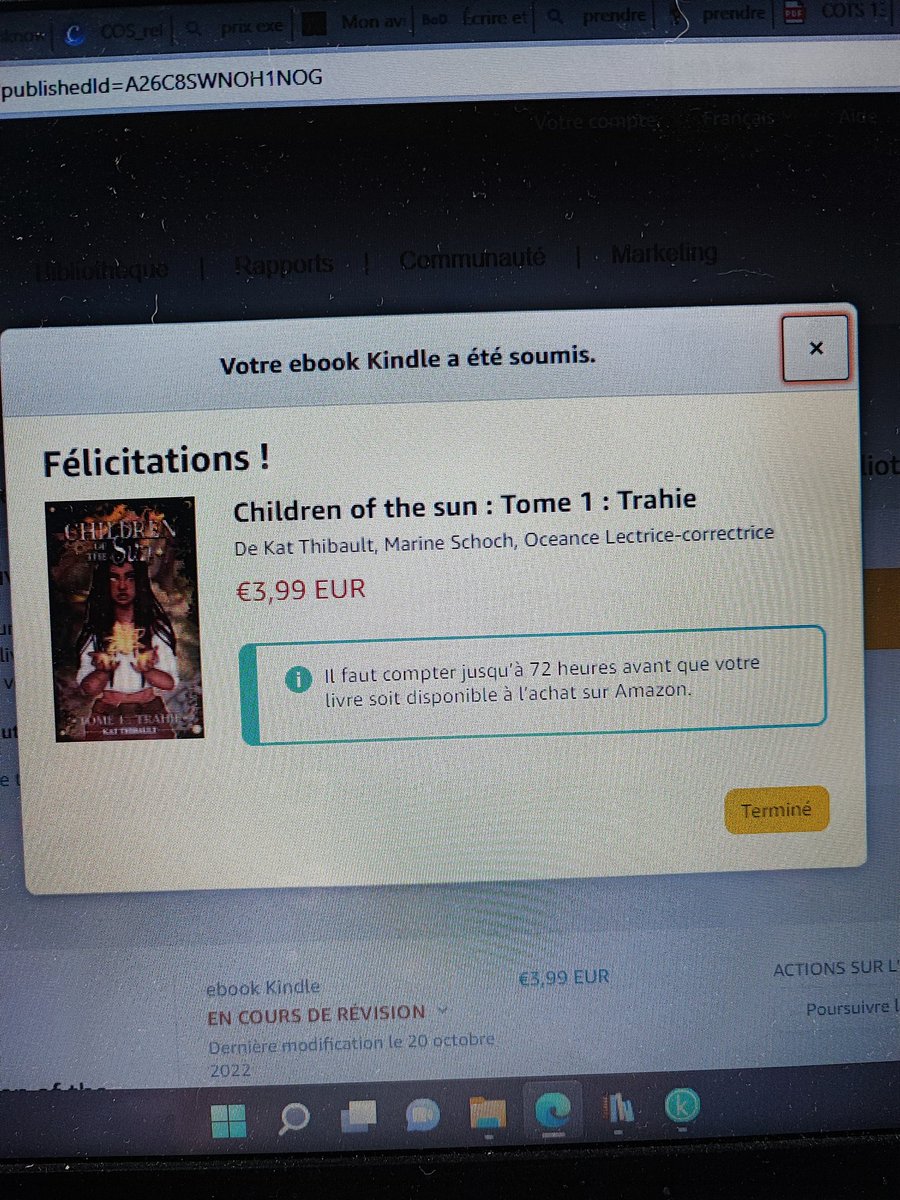 KatThibault_'s tweet photo. Dans l'attente de la validation de kdp de la version brochée de CHILDREN OF THE SUN, j'ai la joie de vous annoncer que l'ebook de ma #romantasy est disponible sur Amazon 🖤🖤 #sortielivresque #BookTwitter #booktwt #booktok #sortielittéraire #livre #romancefantasy https://t.co/BOcpepuUYc