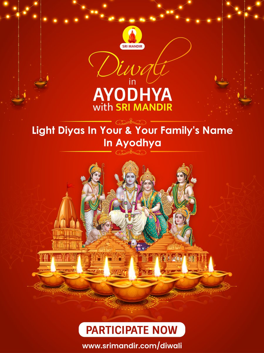 prashantsachan's tweet photo. Every Diwali, it has been a tradition at my home to light Diya dedicated to Ayodhya, like many Indian families.

This year, we are offering the opportunity for everyone to light Diyas in Ayodhya in their and their families' names.

More details are here: https://t.co/waMpdolnQk https://t.co/C1WOB8HHF2