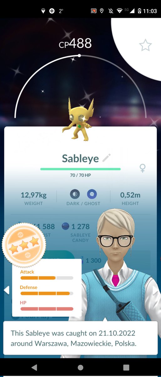letsgotryYT's tweet photo. Shiny Sableye! Zasługa #PokeballPlus :P #PokemonGO #PokemonGOHalloween2022 
Gdzie jest Sableye z czapka litwicka? Szkoda że go nie ma... https://t.co/mJebmbVtdO